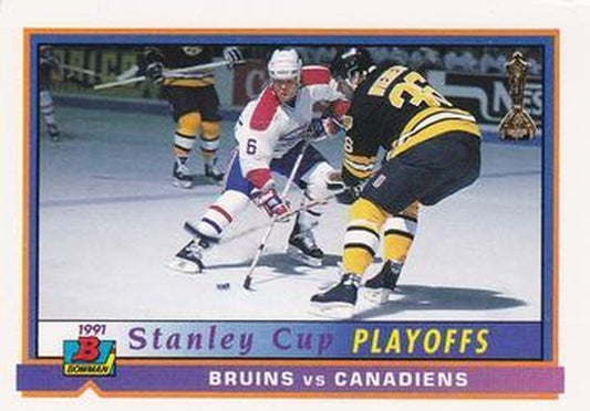 #414 Bruins vs Canadiens - Boston Bruins / Montreal Canadiens - 1991-92 Bowman Hockey