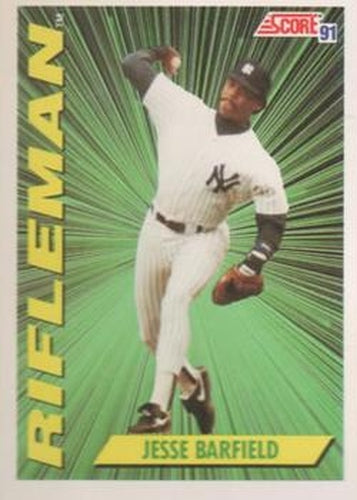 #414 Jesse Barfield - New York Yankees - 1991 Score Baseball
