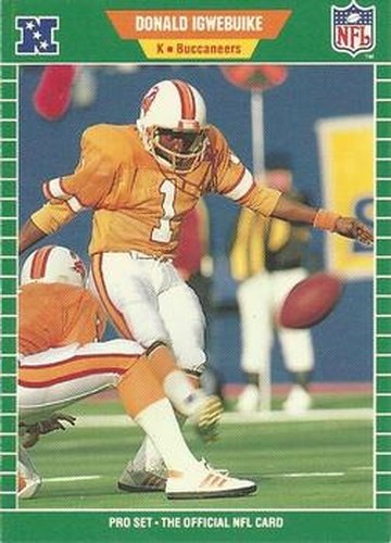 #414 Donald Igwebuike - Tampa Bay Buccaneers - 1989 Pro Set Football