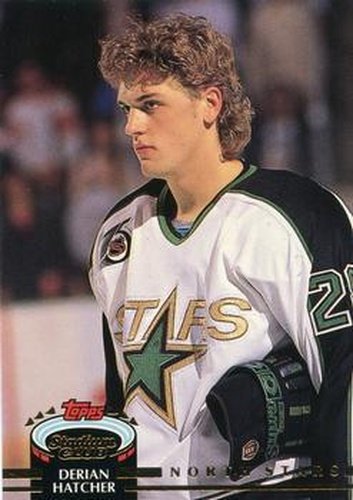 #414 Derian Hatcher - Minnesota North Stars - 1992-93 Stadium Club Hockey