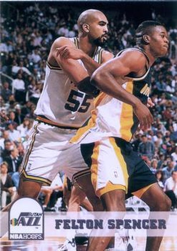 #414 Felton Spencer - Utah Jazz - 1993-94 Hoops Basketball
