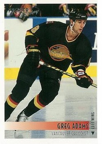 #414 Greg Adams - Vancouver Canucks - 1994-95 Topps Premier Hockey