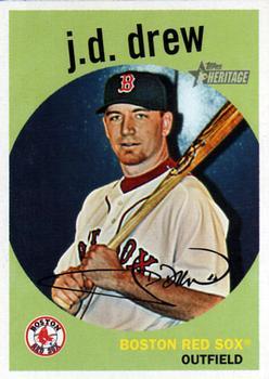 #414 J.D. Drew - Boston Red Sox - 2008 Topps Heritage Baseball