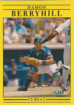 #414 Damon Berryhill - Chicago Cubs - 1991 Fleer Baseball
