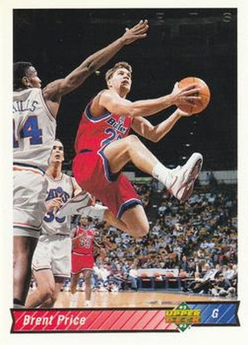 #414 Brent Price - Washington Bullets - 1992-93 Upper Deck Basketball