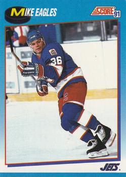 #414 Mike Eagles - Winnipeg Jets - 1991-92 Score Canadian Bilingual Hockey