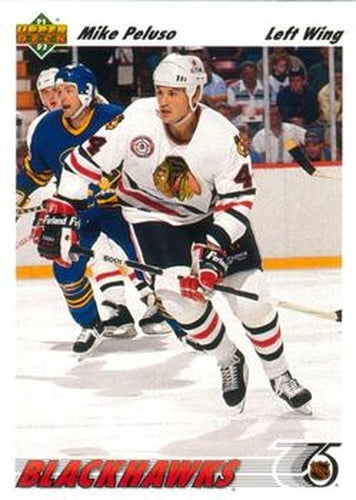 #414 Mike Peluso - Chicago Blackhawks - 1991-92 Upper Deck Hockey