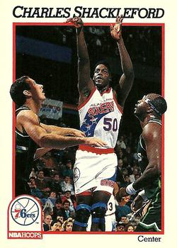 #414 Charles Shackleford - Philadelphia 76ers - 1991-92 Hoops Basketball