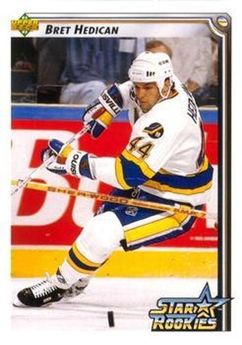 #414 Bret Hedican - St. Louis Blues - 1992-93 Upper Deck Hockey