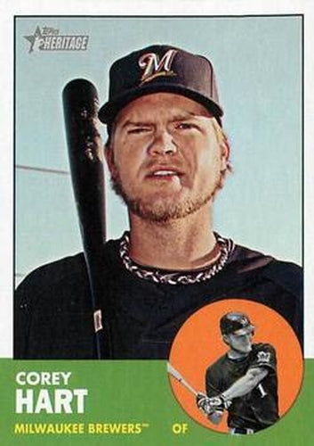 #414a Corey Hart - Milwaukee Brewers - 2012 Topps Heritage Baseball