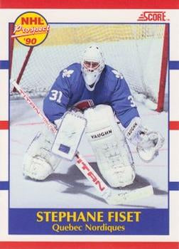 #415 Stephane Fiset - Quebec Nordiques - 1990-91 Score Canadian Hockey