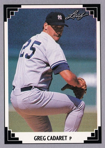 #415 Greg Cadaret - New York Yankees - 1991 Leaf Baseball