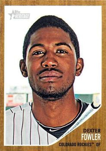 #415 Dexter Fowler - Colorado Rockies - 2011 Topps Heritage Baseball
