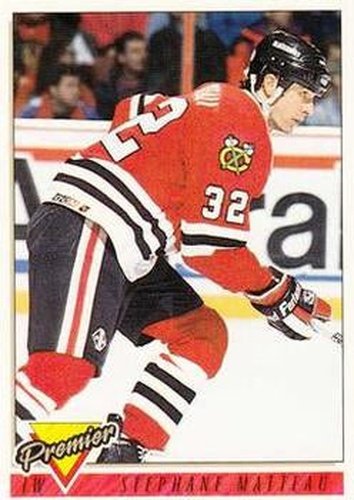 #415 Stephane Matteau - Chicago Blackhawks - 1993-94 Topps Premier Hockey