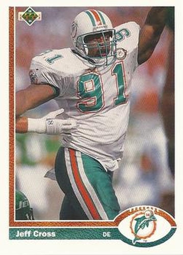 #415 Jeff Cross - Miami Dolphins - 1991 Upper Deck Football
