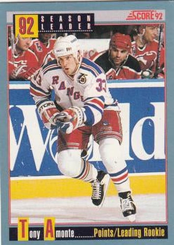 #415 Tony Amonte - New York Rangers - 1992-93 Score Canadian Hockey