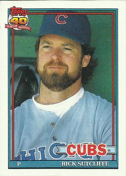 #415 Rick Sutcliffe - Chicago Cubs - 1991 Topps Baseball