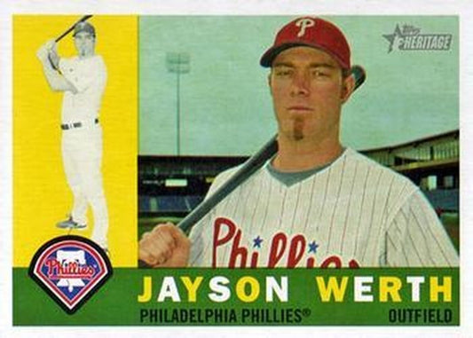#415 Jayson Werth - Philadelphia Phillies - 2009 Topps Heritage Baseball