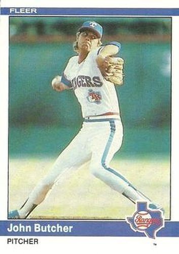 #415 John Butcher - Texas Rangers - 1984 Fleer Baseball