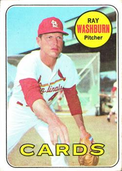 #415 Ray Washburn - St. Louis Cardinals - 1969 Topps Baseball