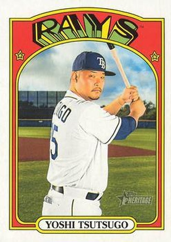 #415 Yoshi Tsutsugo - Tampa Bay Rays - 2021 Topps Heritage Baseball