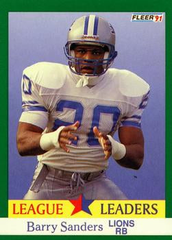 #415 Barry Sanders - Detroit Lions - 1991 Fleer Football