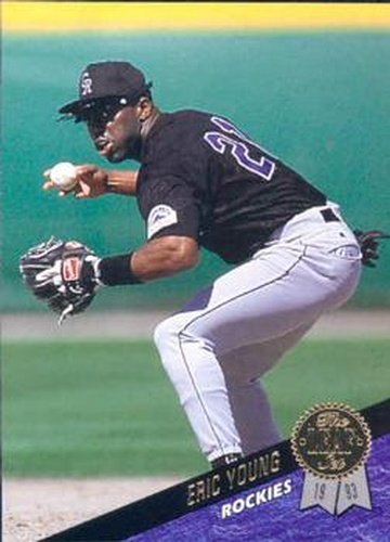 #415 Eric Young - Colorado Rockies - 1993 Leaf Baseball