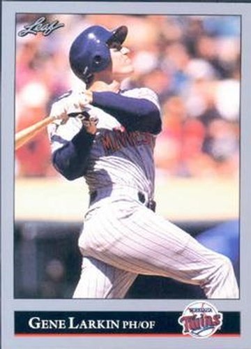 #415 Gene Larkin - Minnesota Twins - 1992 Leaf Baseball