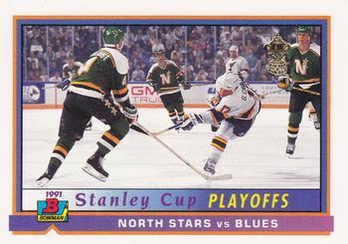 #415 North Stars vs Blues - Minnesota North Stars / St. Louis Blues - 1991-92 Bowman Hockey