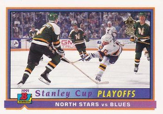 #415 North Stars vs Blues - Minnesota North Stars / St. Louis Blues - 1991-92 Bowman Hockey