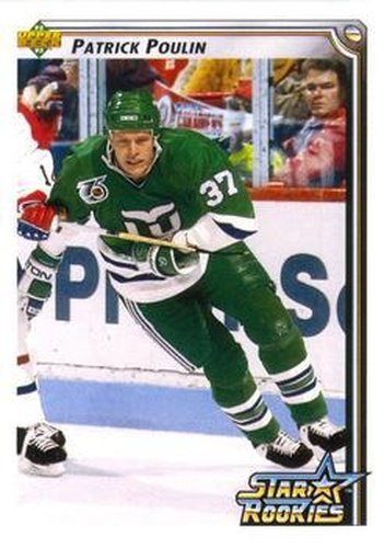 #416 Patrick Poulin - Hartford Whalers - 1992-93 Upper Deck Hockey