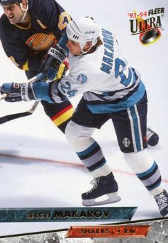 #416 Sergei Makarov - San Jose Sharks - 1993-94 Ultra Hockey