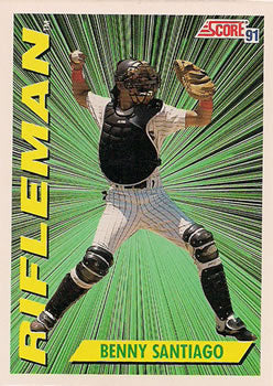 #416 Benny Santiago - San Diego Padres - 1991 Score Baseball