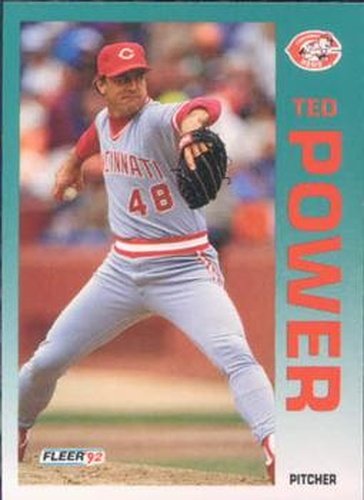 #416 Ted Power - Cincinnati Reds - 1992 Fleer Baseball
