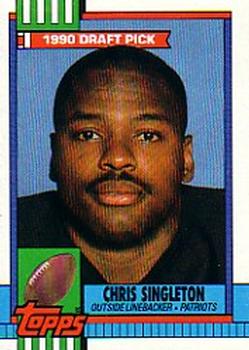 #416 Chris Singleton - New England Patriots - 1990 Topps Football