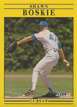 #416 Shawn Boskie - Chicago Cubs - 1991 Fleer Baseball