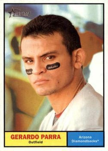 #416 Gerardo Parra - Arizona Diamondbacks - 2010 Topps Heritage Baseball