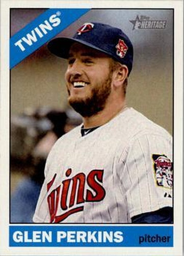 #416 Glen Perkins - Minnesota Twins - 2015 Topps Heritage Baseball
