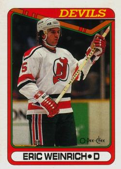 #416 Eric Weinrich - New Jersey Devils - 1990-91 O-Pee-Chee Hockey