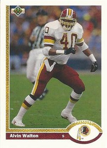 #417 Alvin Walton - Washington Redskins - 1991 Upper Deck Football