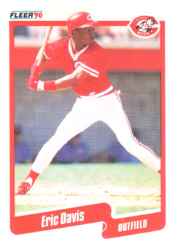 #417 Eric Davis - Cincinnati Reds - 1990 Fleer USA Baseball