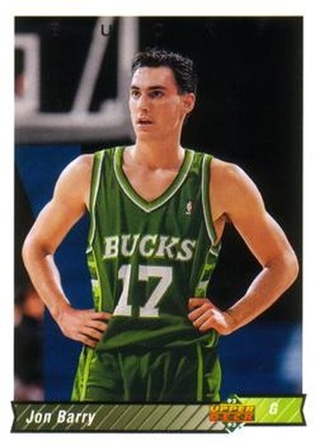 #417 Jon Barry - Milwaukee Bucks - 1992-93 Upper Deck Basketball