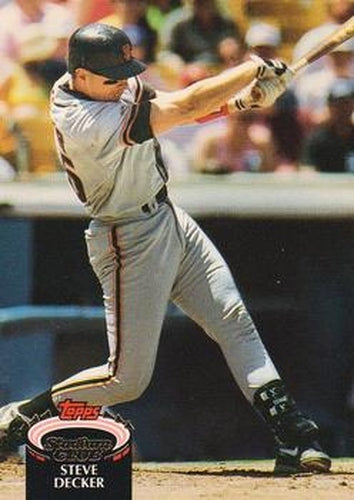 #417 Steve Decker - San Francisco Giants - 1992 Stadium Club Baseball