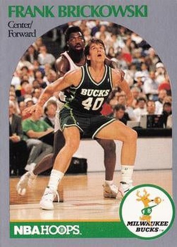 #417 Frank Brickowski - Milwaukee Bucks - 1990-91 Hoops Basketball