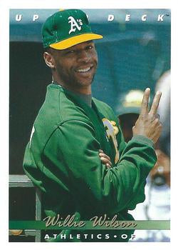 #417 Willie Wilson - Oakland Athletics - 1993 Upper Deck Baseball