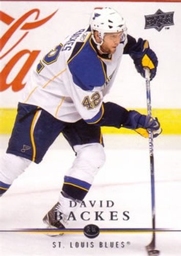 #417 David Backes - St. Louis Blues - 2008-09 Upper Deck Hockey