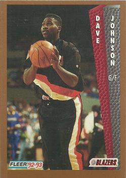 #417 Dave Johnson - Portland Trail Blazers - 1992-93 Fleer Basketball