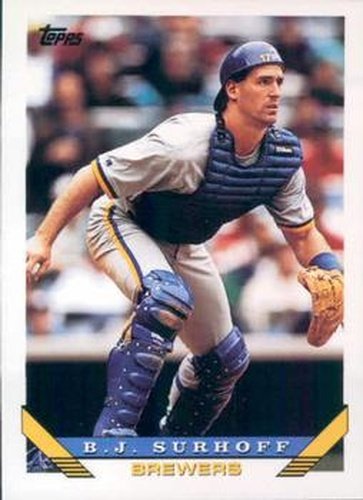 #417 B.J. Surhoff - Milwaukee Brewers - 1993 Topps Baseball