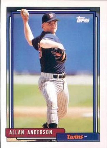 #417 Allan Anderson - Minnesota Twins - 1992 Topps Baseball