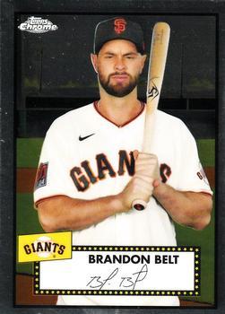 #417 Brandon Belt - San Francisco Giants - 2021 Topps Chrome Platinum Anniversary Baseball